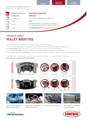 Pulley with heatshield 80001103