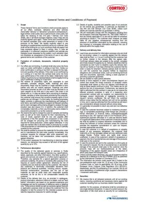 Corteco Terms and Conditions of Payment ENG