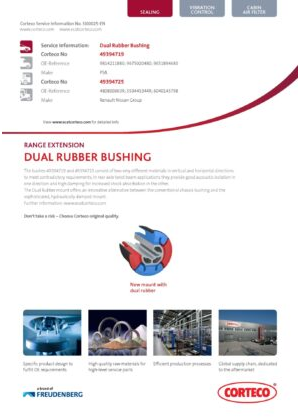 Dual Rubber Bushing 49394719, 49394725